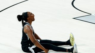 Aces Big 3 reigns supreme in win-or-go-home first round victory over the Fever taken at Michelob ULTRA Arena  (Las Vegas Aces). Photo by Paige Kuwata - The Sporting Tribune